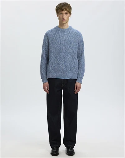 Selected - SLMTilum Knit Crew Neck - Blue Horizon